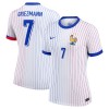 Maillot Foot Femme France Griezmann 7 Exterieur UEFA Euro 2024 Maillot Foot Femme France Griezmann 7 Exterieur UEFA Euro 2024